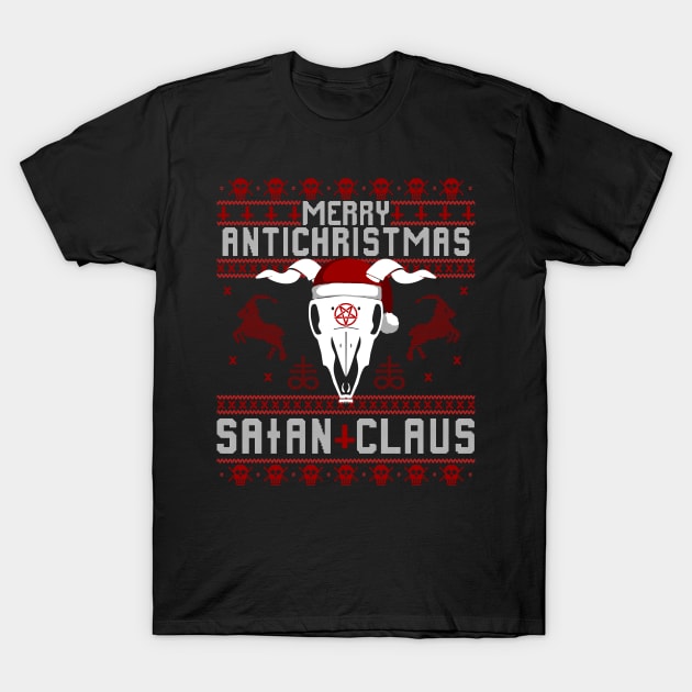 Merry Antichristmas - Satan Claus Ugly Sweater T-Shirt by Frontoni